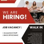 White and Red Modern We Are Hiring Poster Posters 1 Apnajob.in